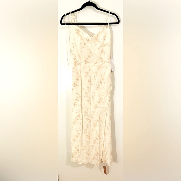 NWT Blush💕Ivory Reformation Kourtney Dress in RISO Stunning Print and Details - Picture 4 of 13